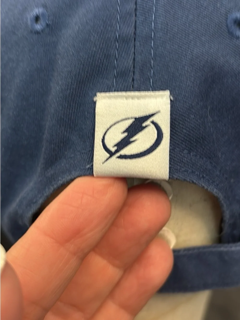 Officially Licensed Adidas NHL Tampa Bay Lightning Slouch Adjustable Dad Hat.